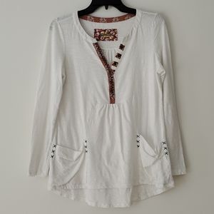 Little Yellow Button Boho Shirt